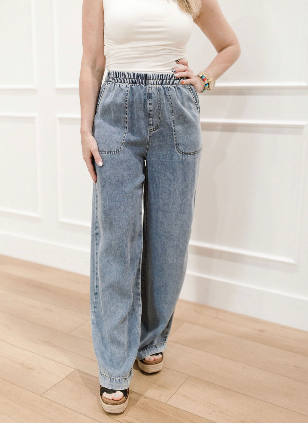 Carefree Chambray Pants