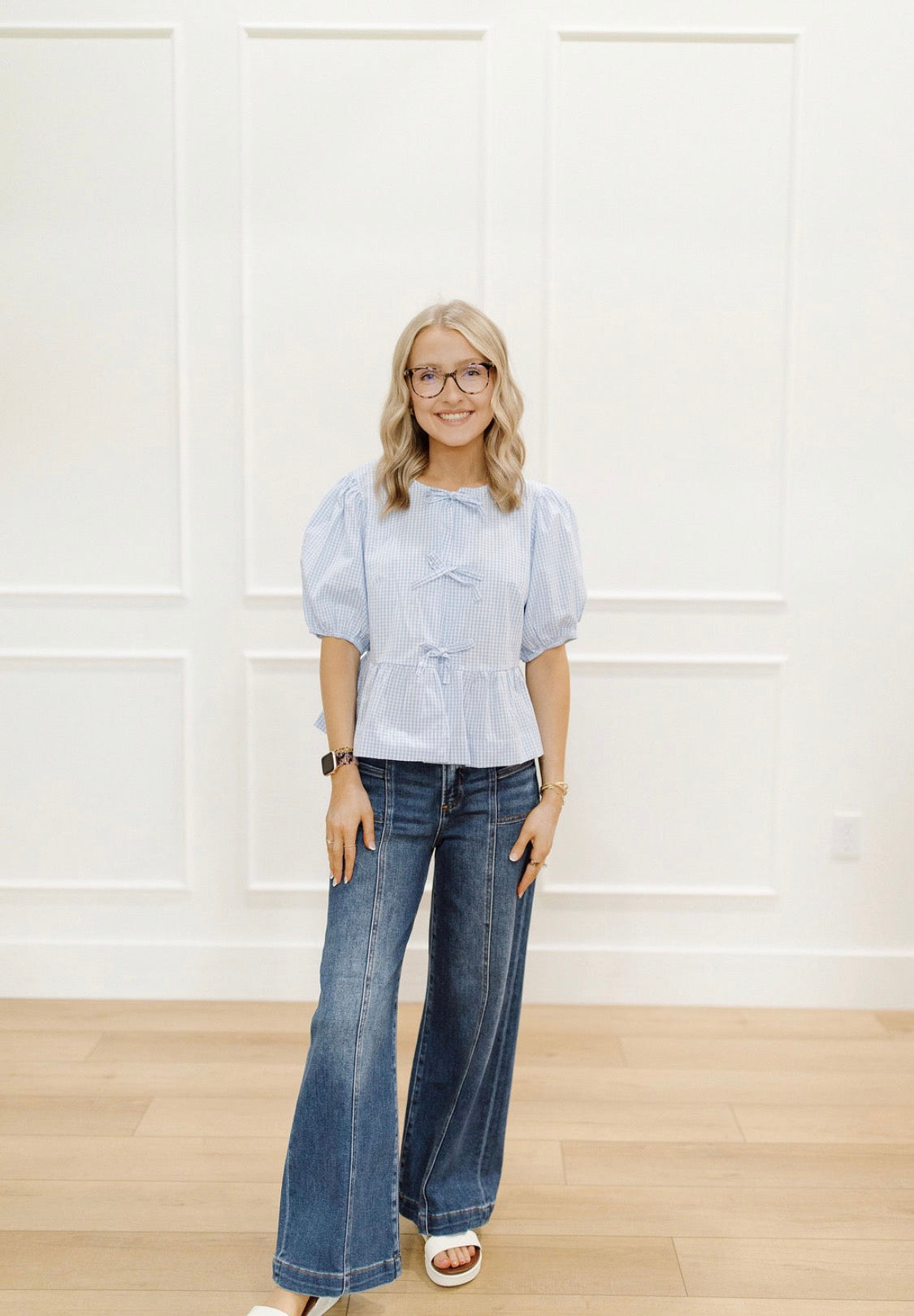 Blue Skies Peplum Blouse