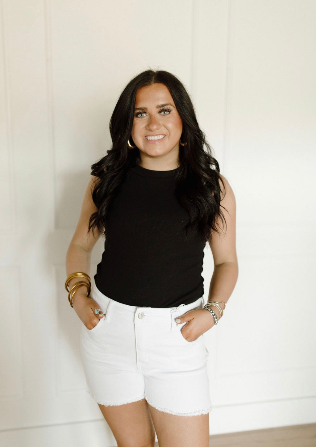 Raw White Denim Short