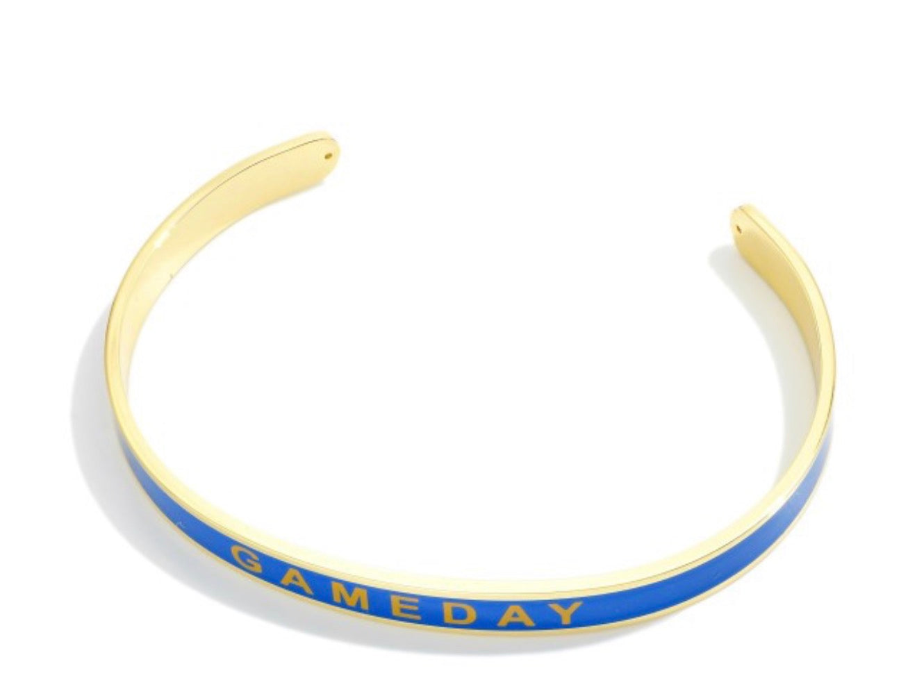 Gold Dipped Color Stripe "Game Day" Cuff Bracelet