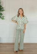 The Olive You Wide Leg Risen Jean