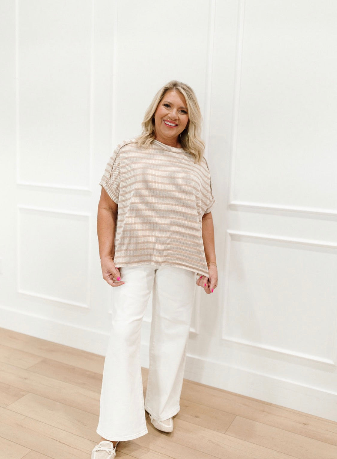 Everyday Neutral Ribbed Top