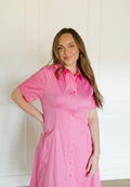 The Pretty in Pink Button Dress