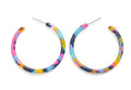 Multi Marbled Hoop Earring