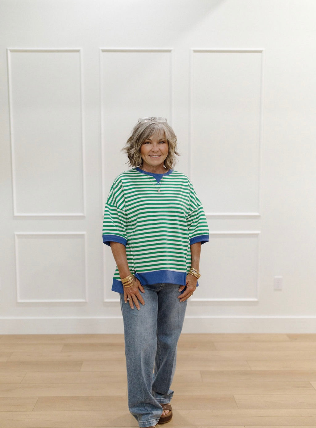 Match Point Stripe Crew