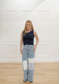 Patchwork Wide-Leg AnnieWear Jean