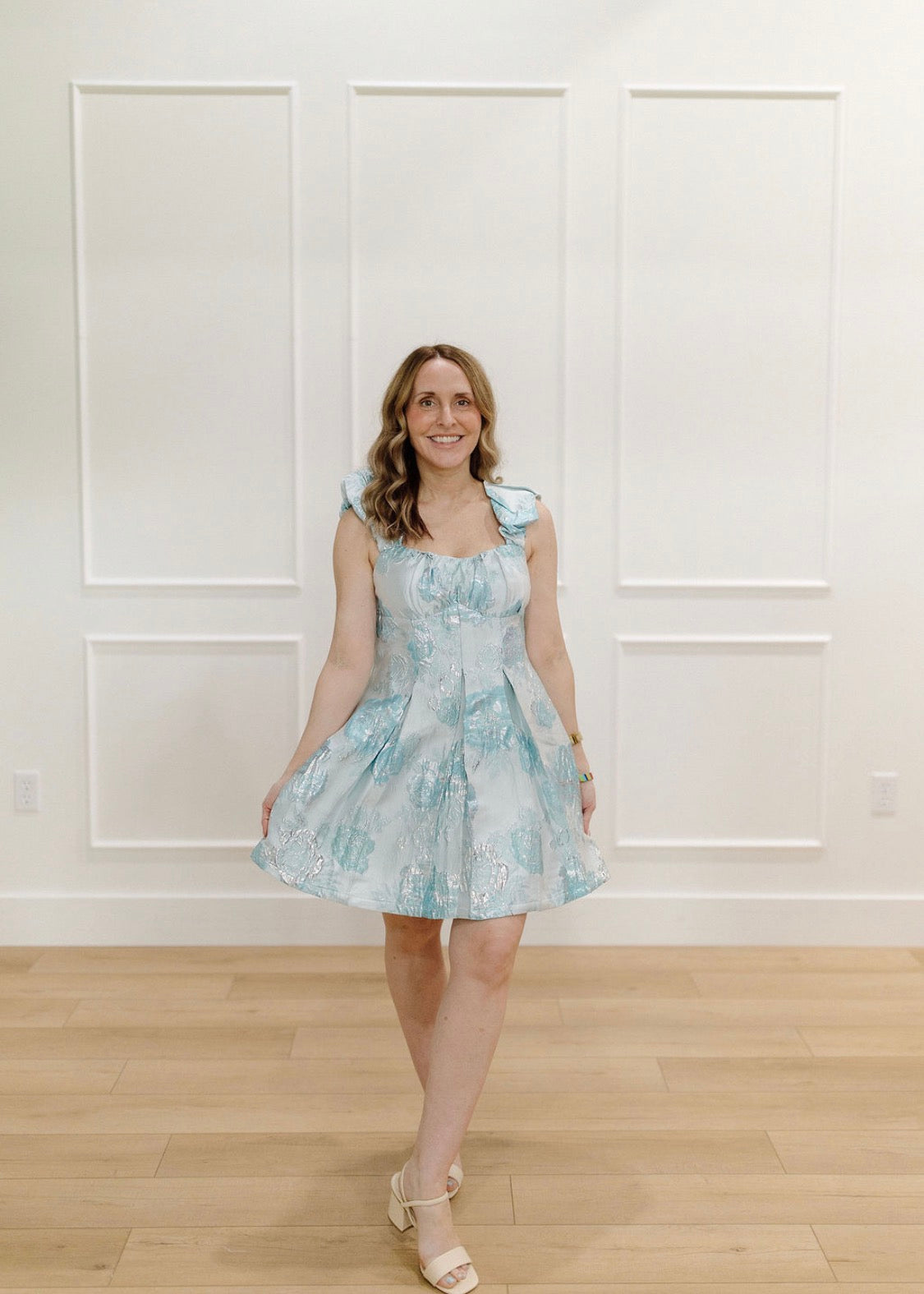 Sweet Flora Jacquard Mini Dress