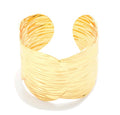 Textured Metal Scalloped Cuff Bracelet