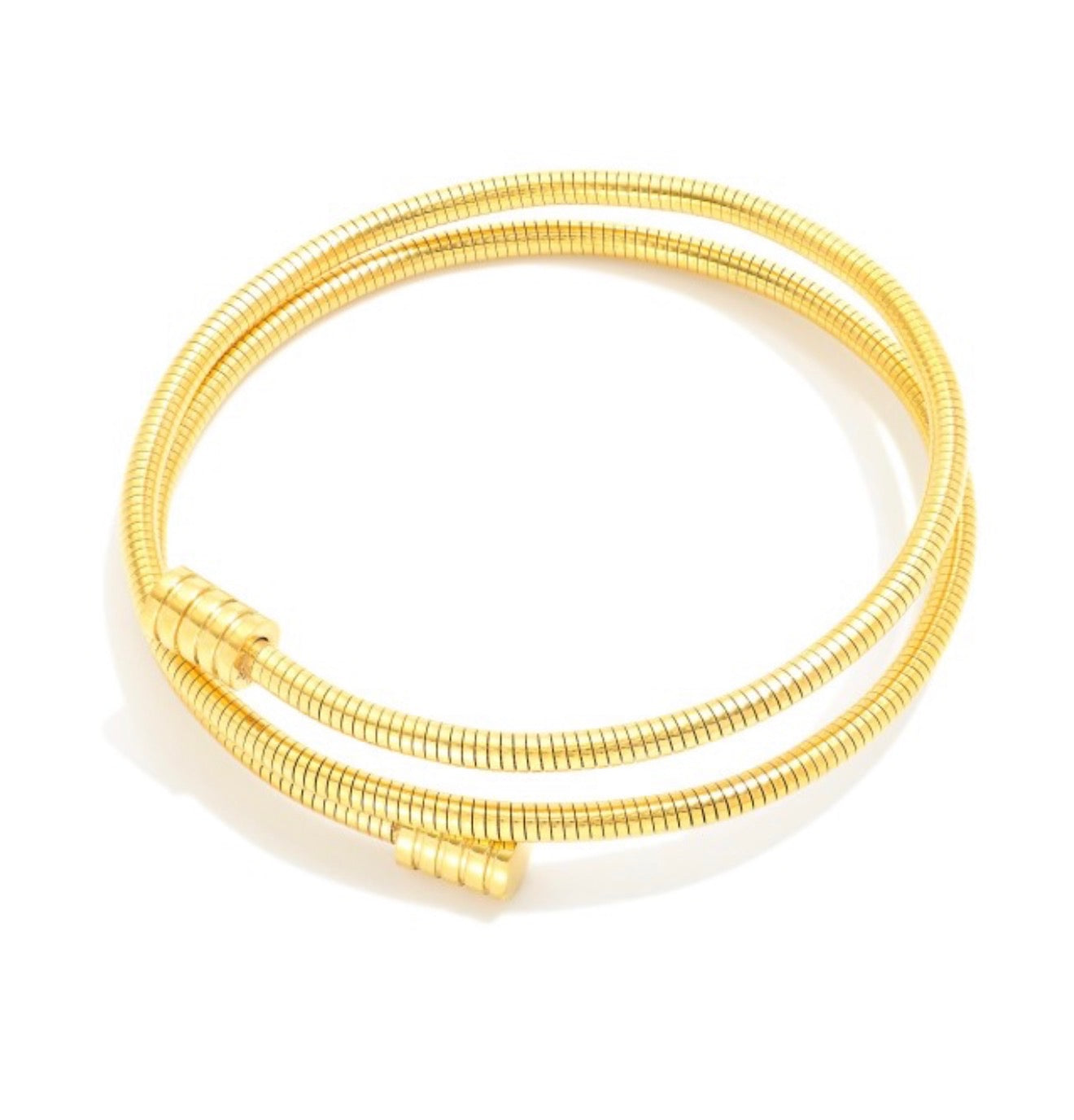 Metal Tone Wrap Coil Bracelet