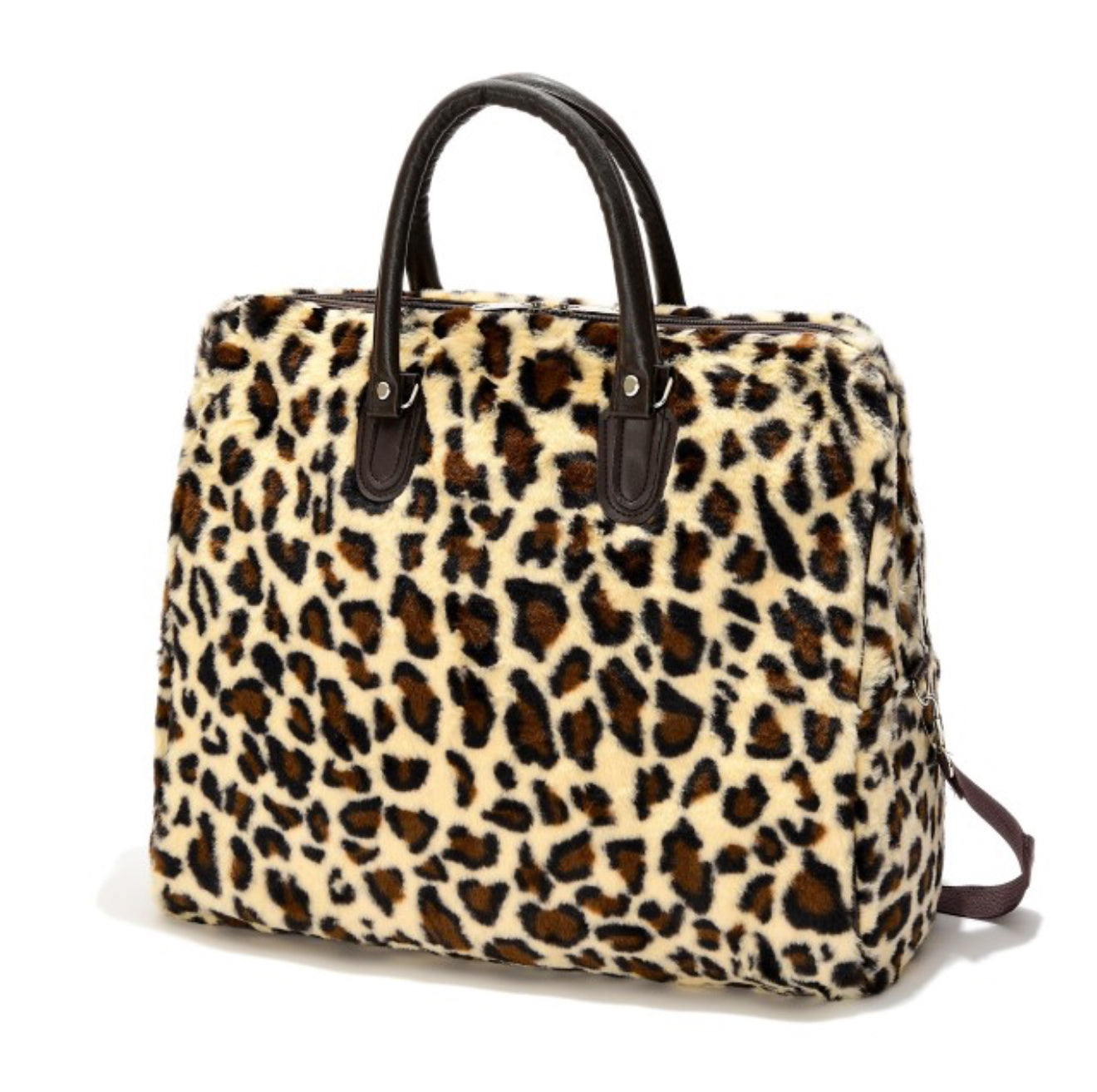 Tote Bag with Vegan Leather Handles & Trim
