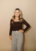 Espresso Square Neck Top