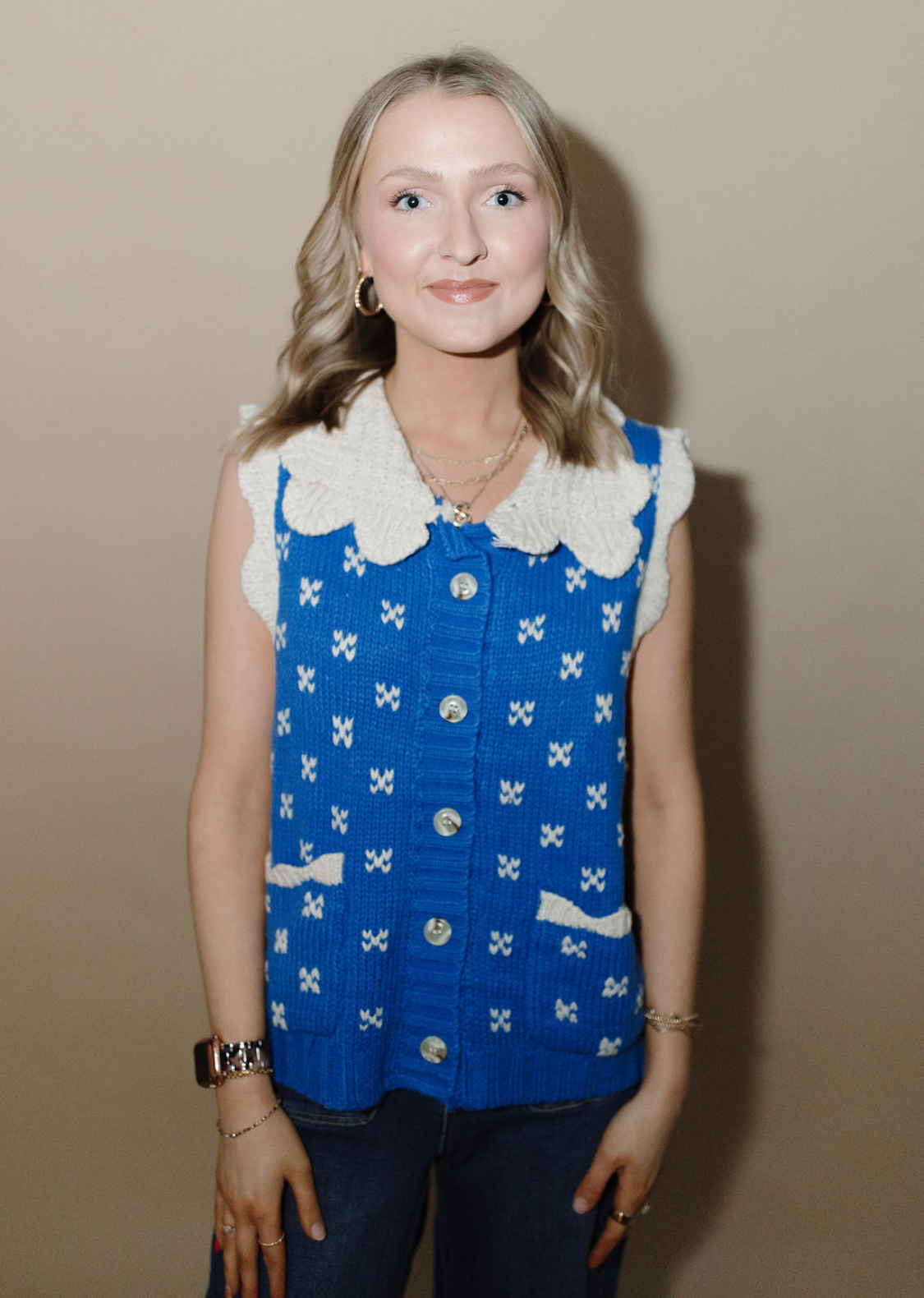 Cottage Core Cardigan Vest