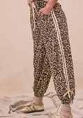 Leopard Print Waffle Jogger Pant