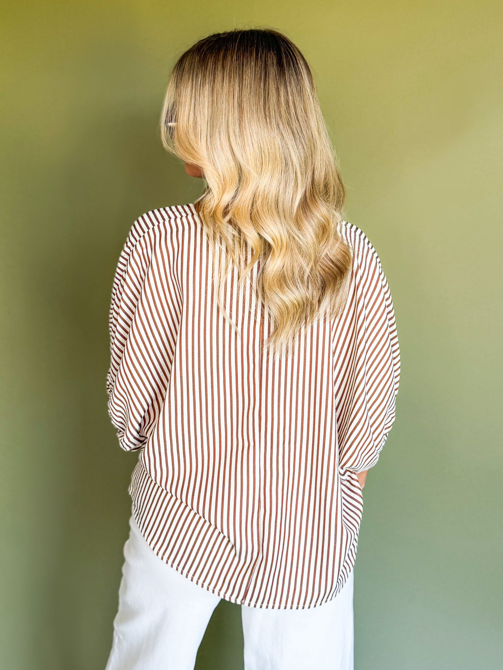 Camel Timeless Striped Blouse