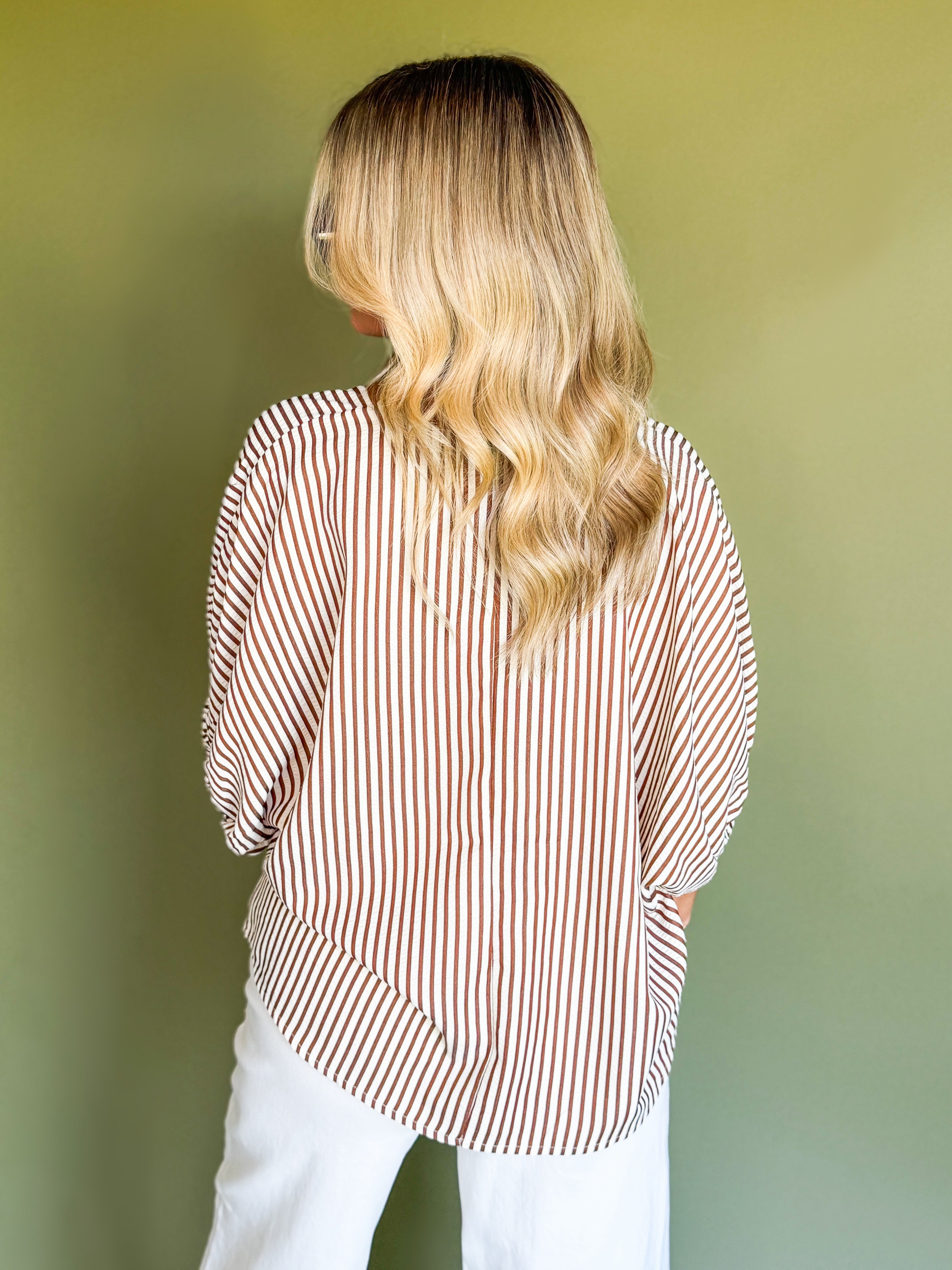 Camel Timeless Striped Blouse