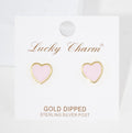 Enamel Heart Stud Earrings