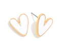 Enamel Heart Stud Earrings