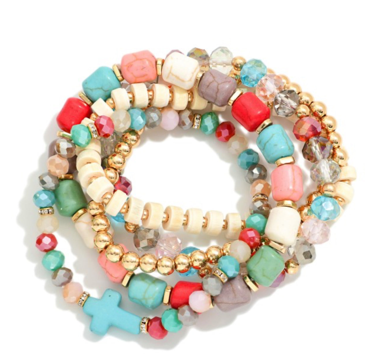 Set of 5 Beaded Bracelets