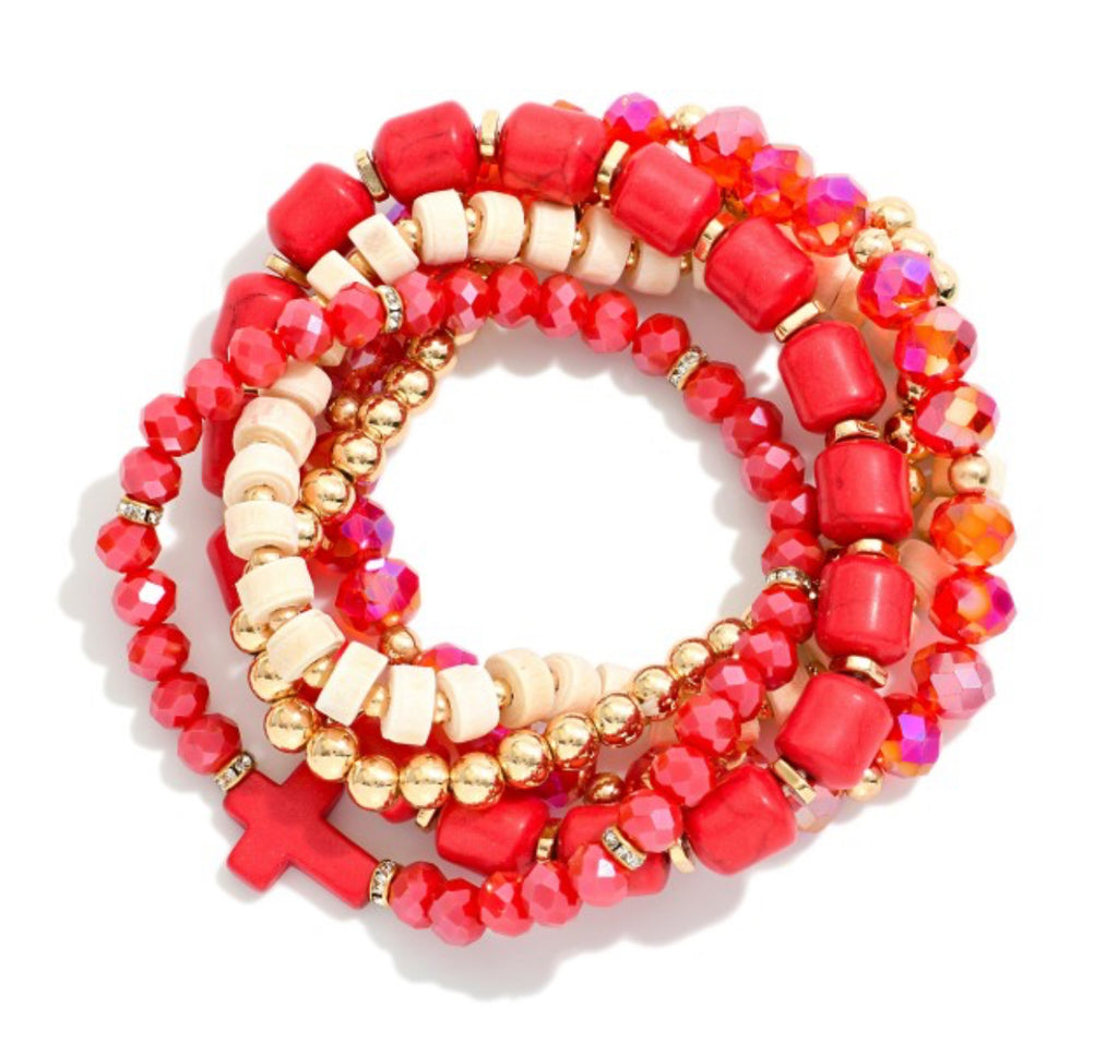 Set of 5 Beaded Bracelets