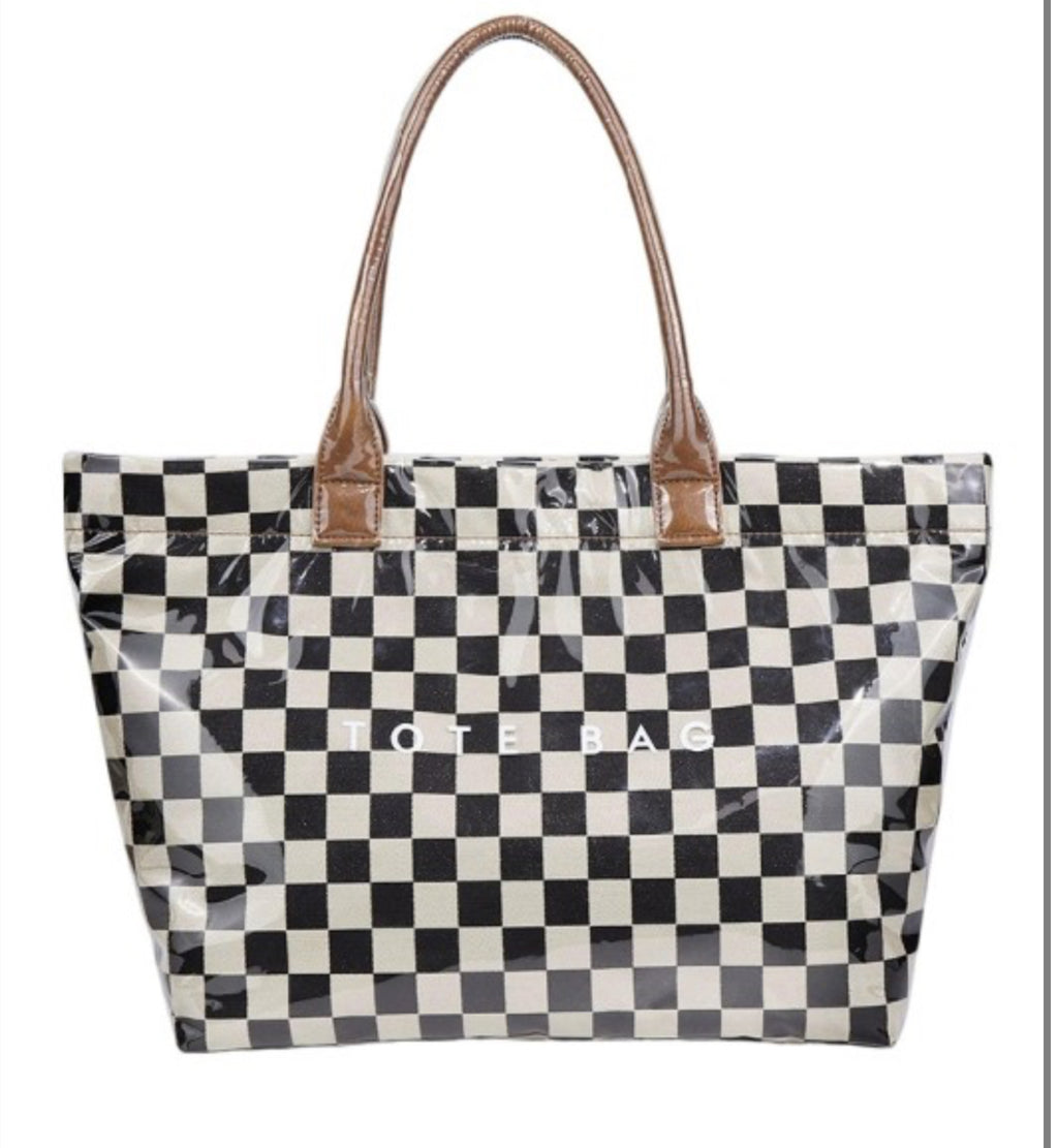 Checkered Tote Bag