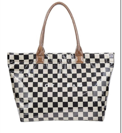 Checkered Tote Bag