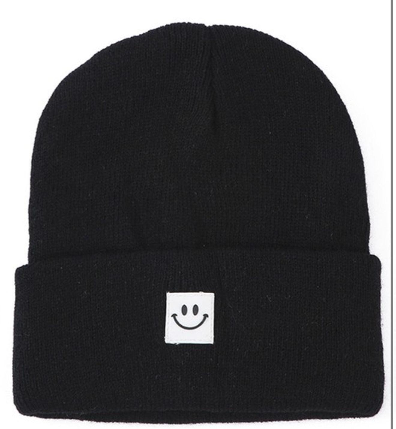 Smiley Face Patch Beanie