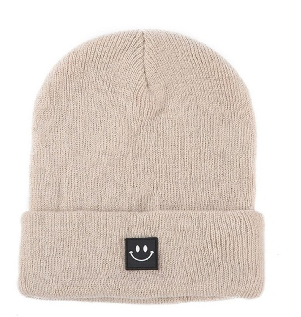 Smiley Face Patch Beanie