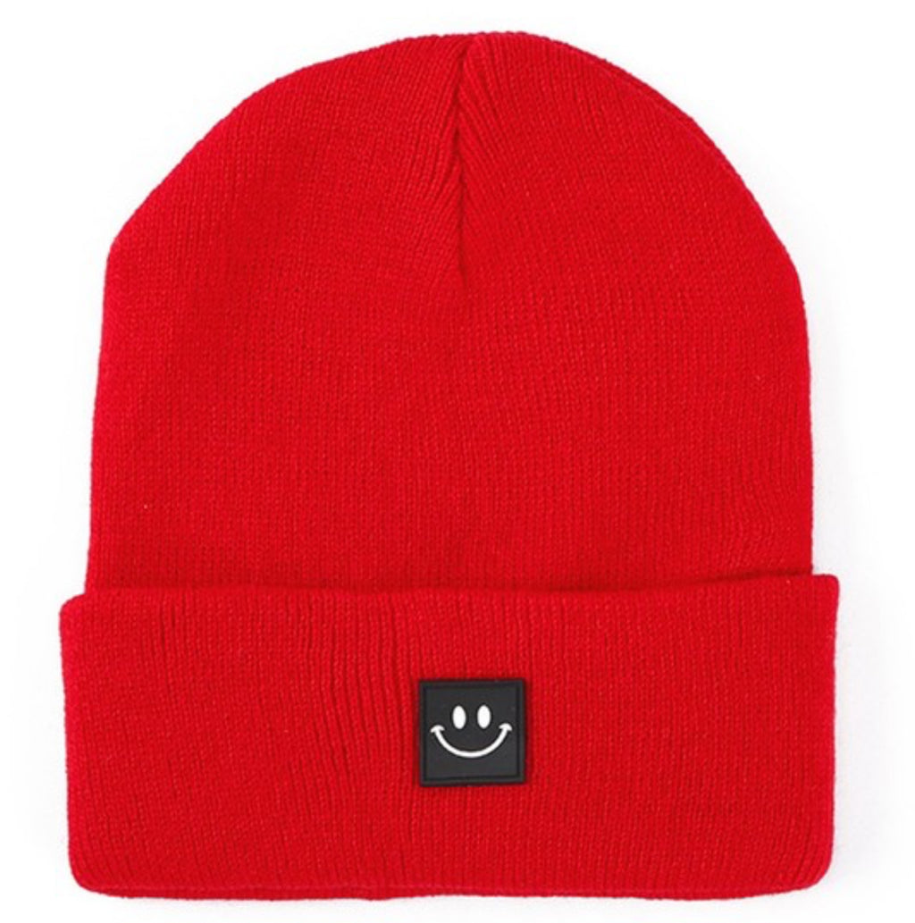 Smiley Face Patch Beanie