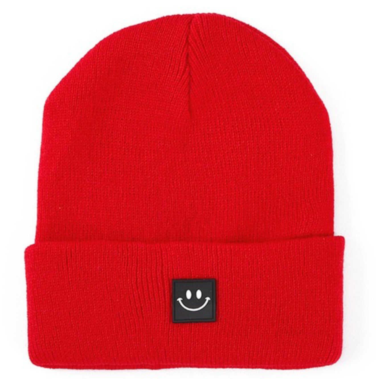 Smiley Face Patch Beanie