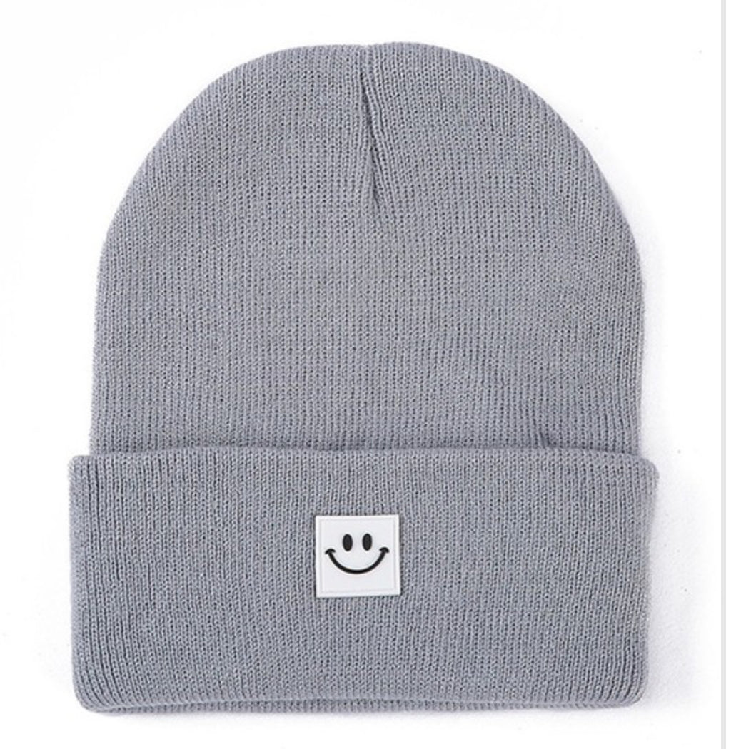 Smiley Face Patch Beanie