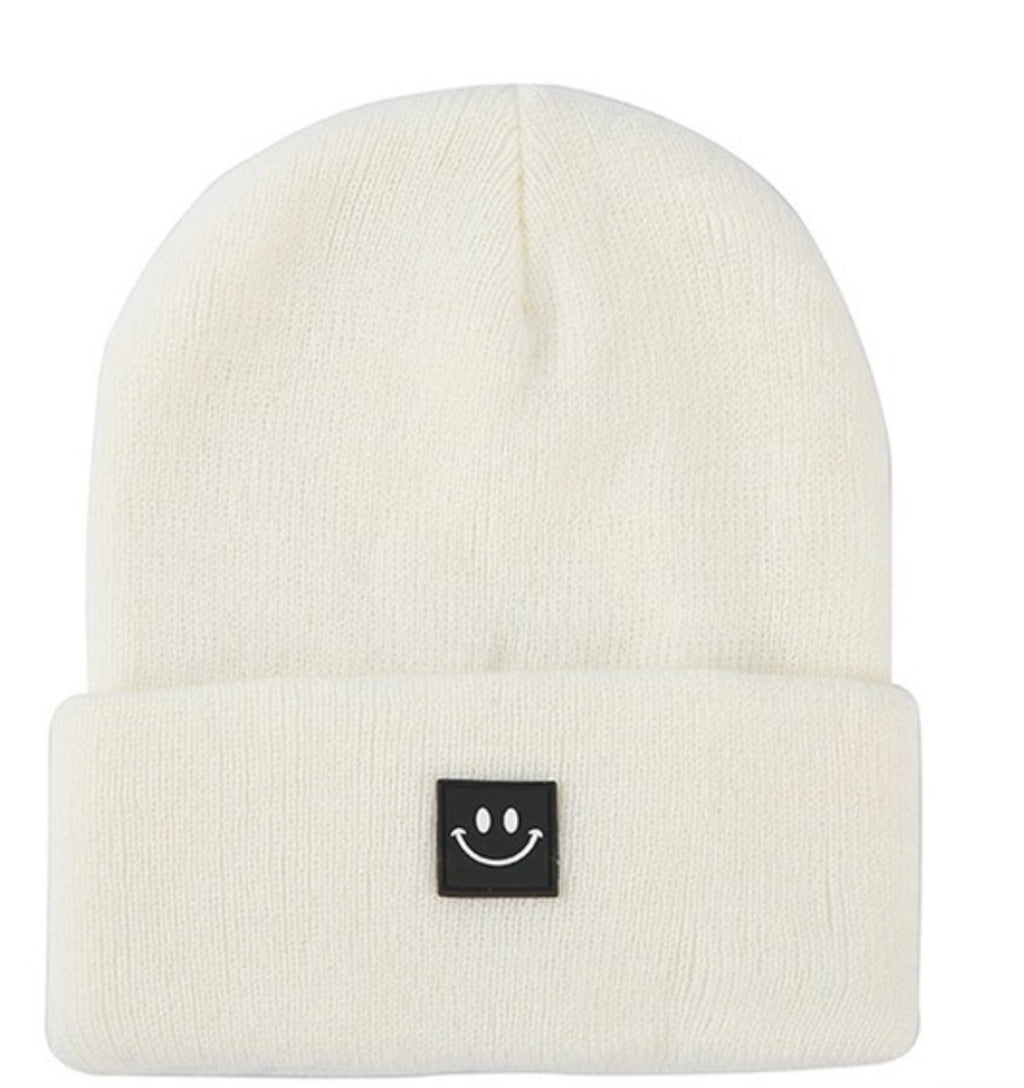 Smiley Face Patch Beanie