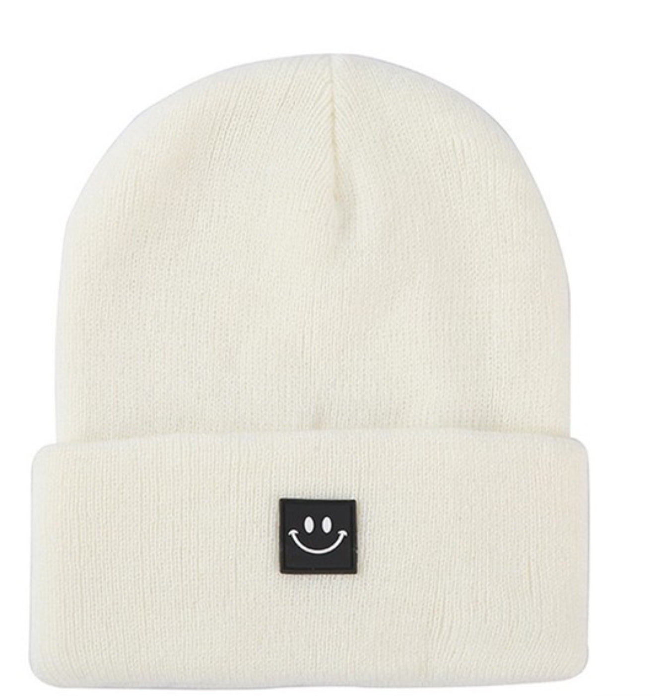 Smiley Face Patch Beanie