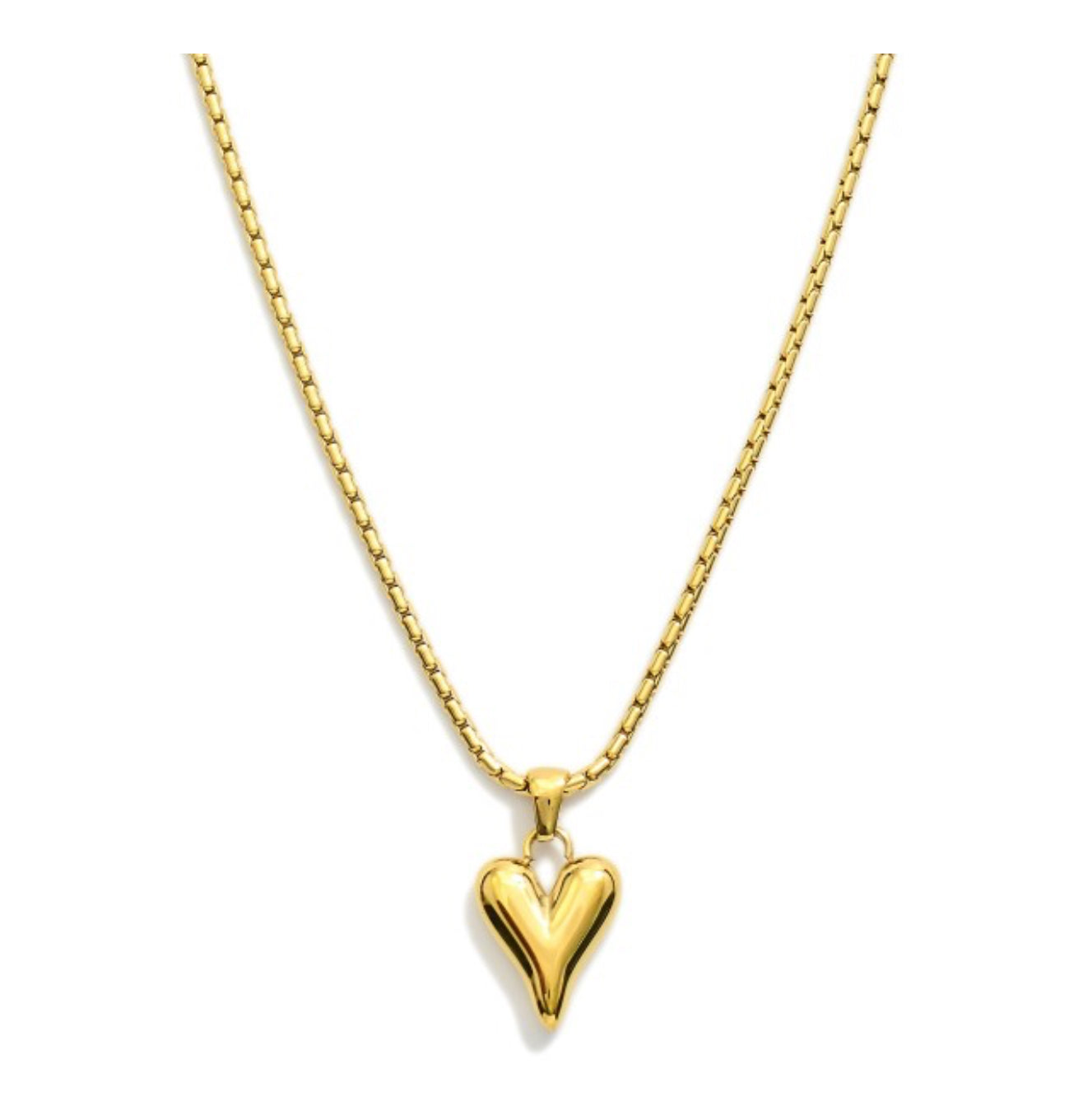 Puffy Heart Pendant Necklace