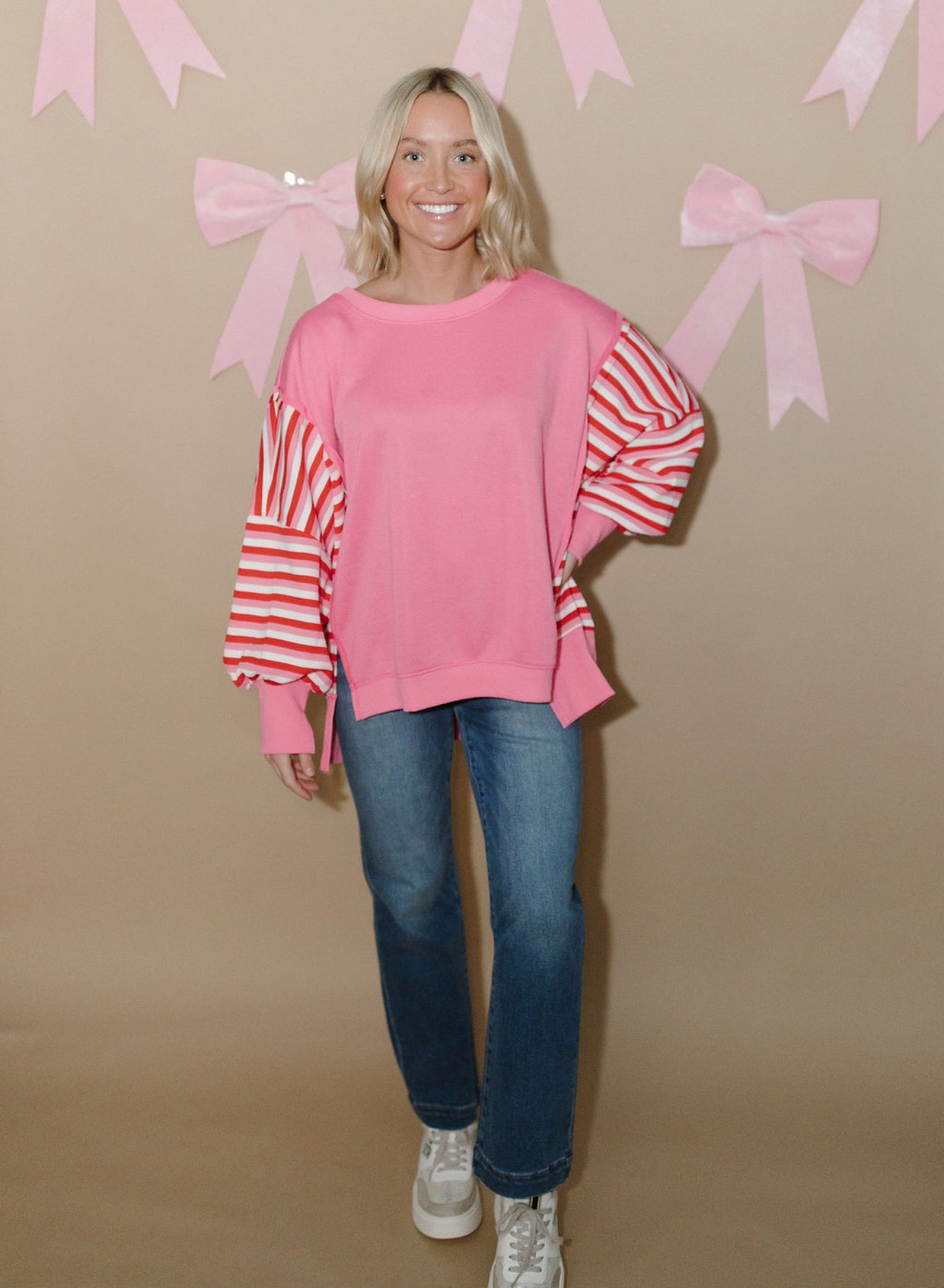 Pink Peppermint Crewneck