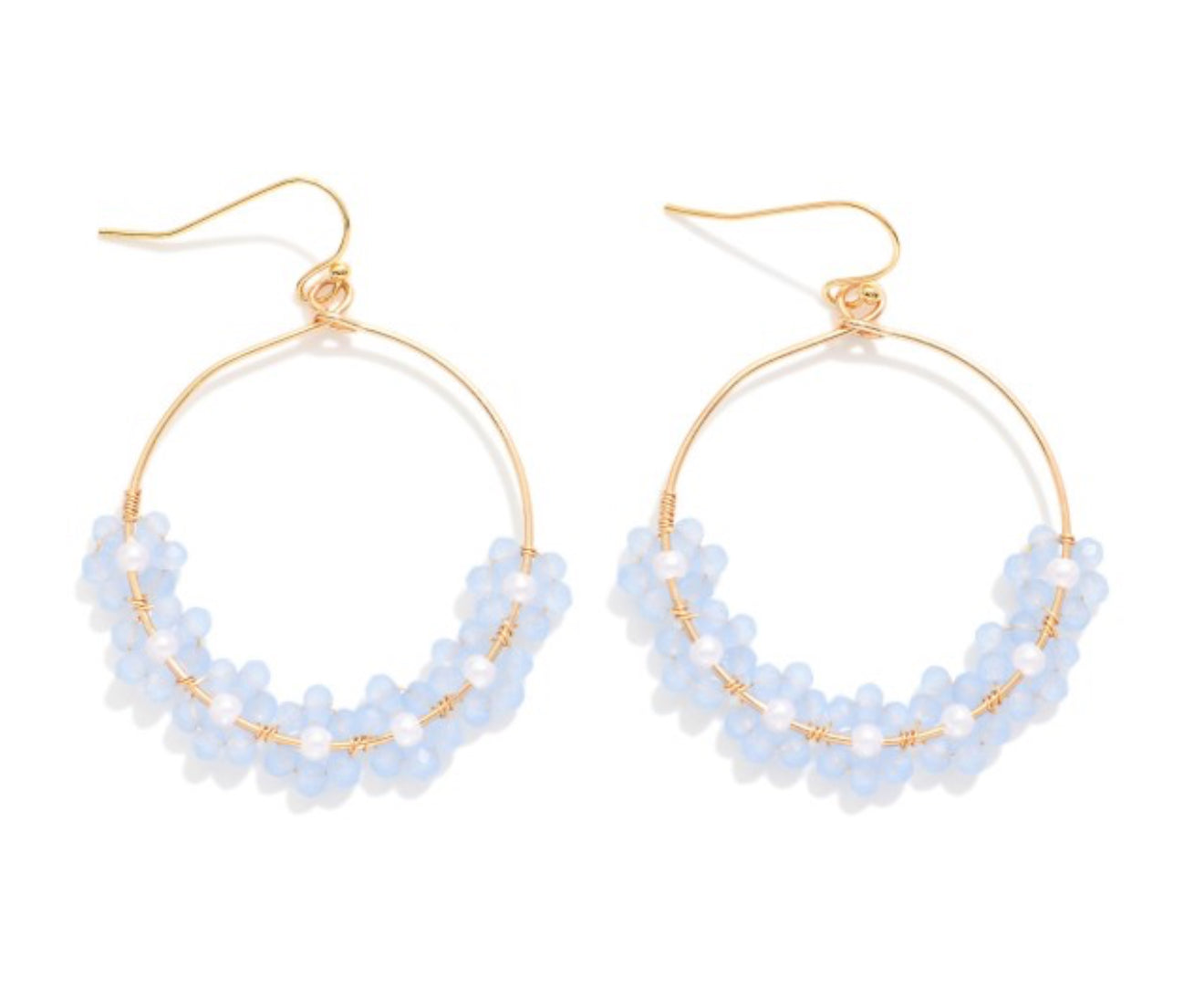 Wire Hoop Drop Earrings