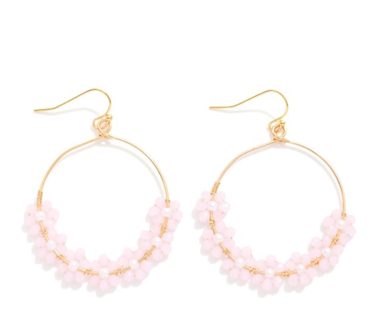 Wire Hoop Drop Earrings