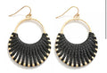 Black Woven Earrings