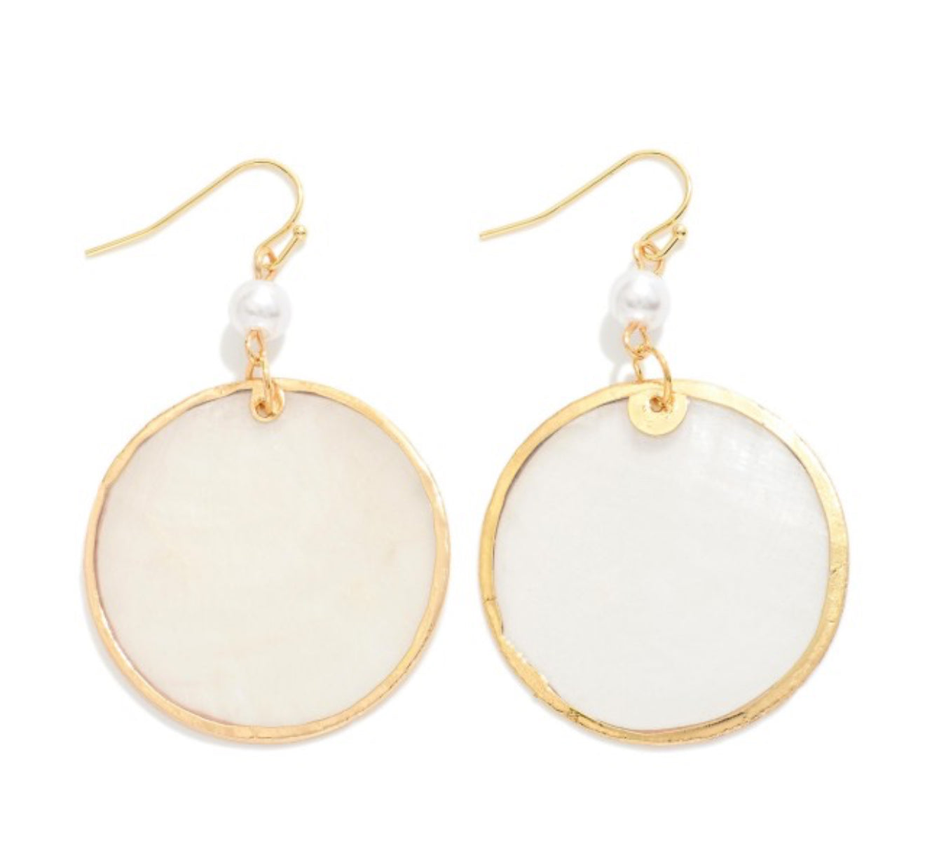 Circular Shell Earrings