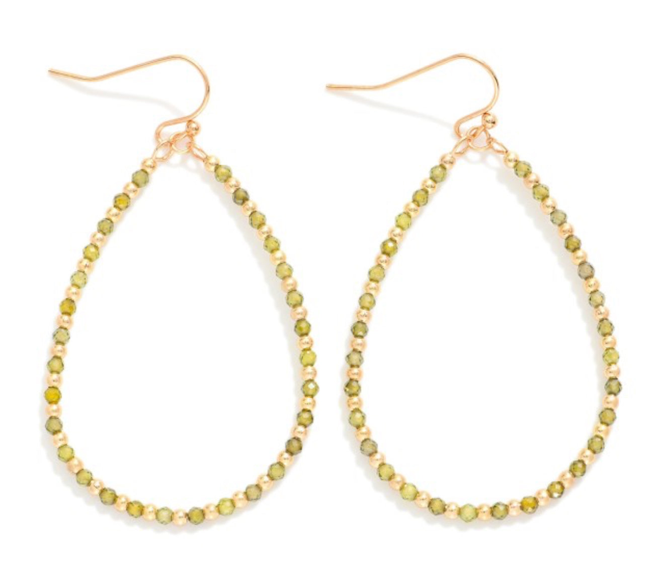 Faceted Beaded Teardrop Earrings
