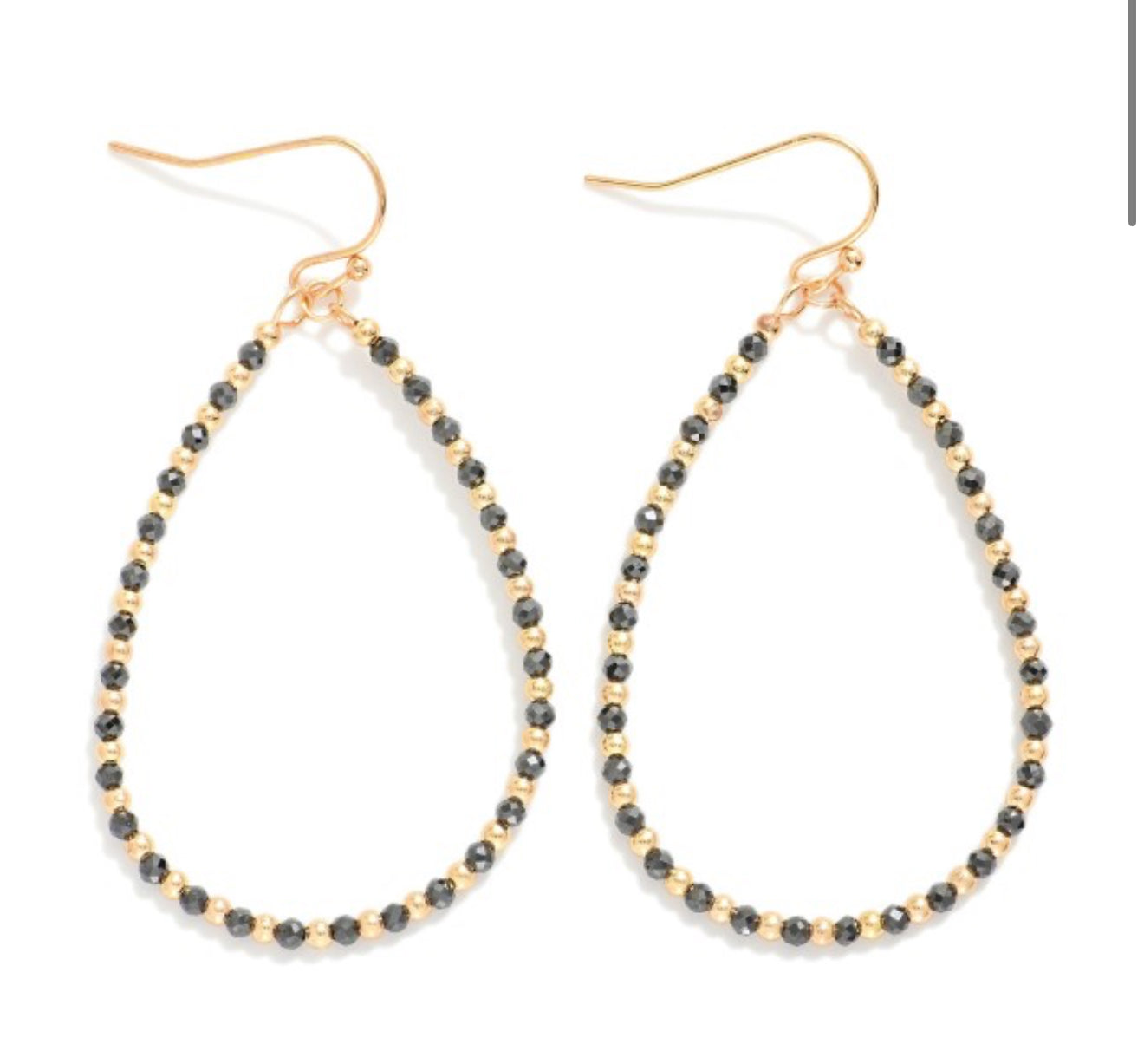 Faceted Beaded Teardrop Earrings