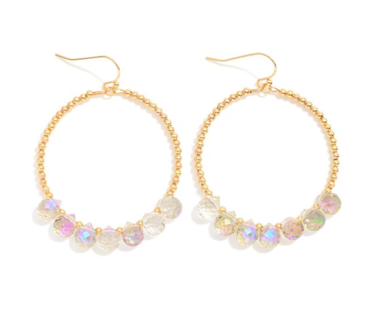 Glass Crystal Teardrop Earrings