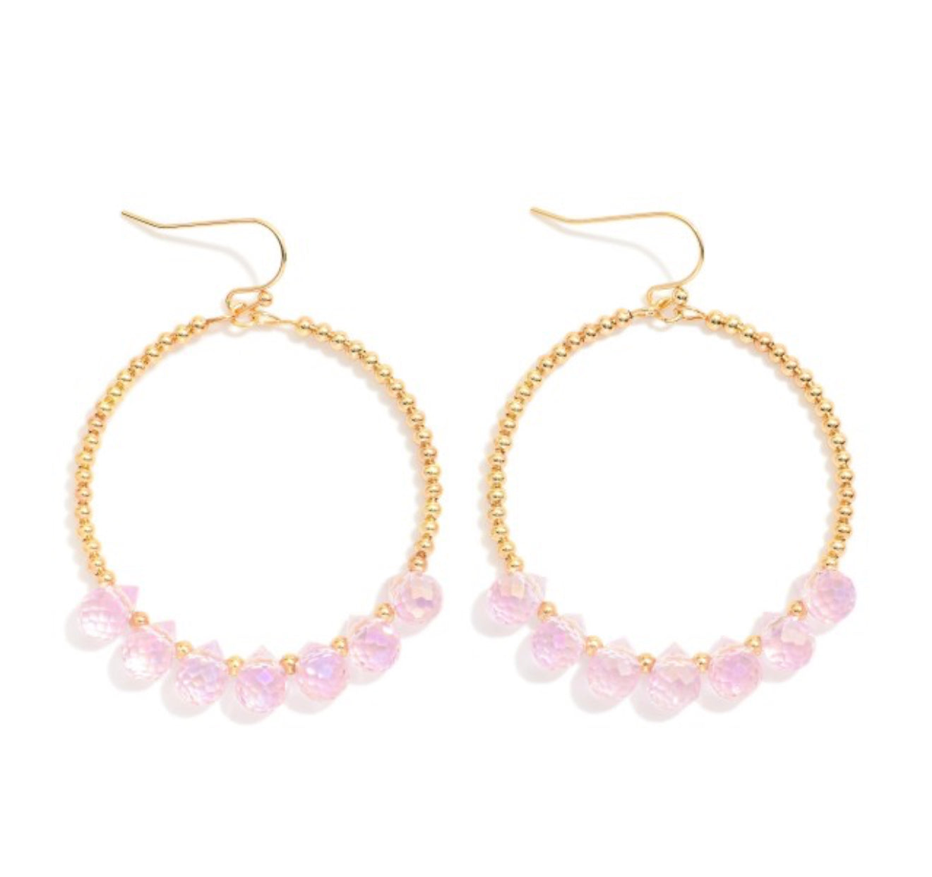 Glass Crystal Teardrop Earrings