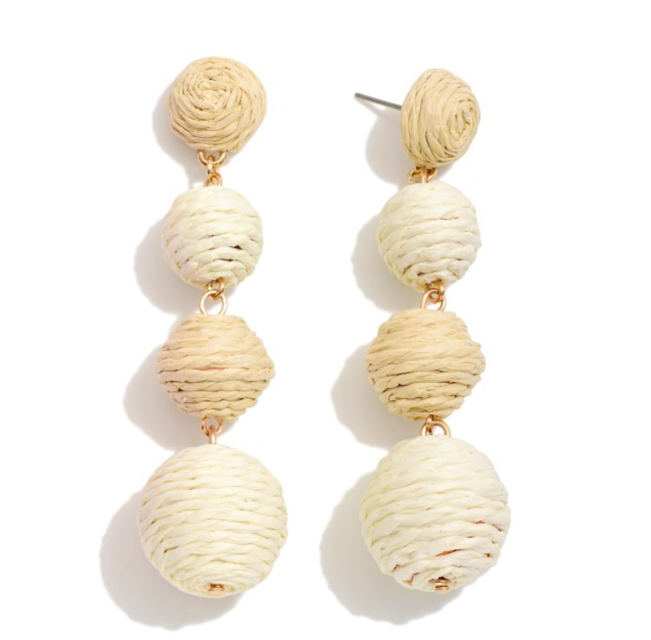 Raffia Wrapped Earrings