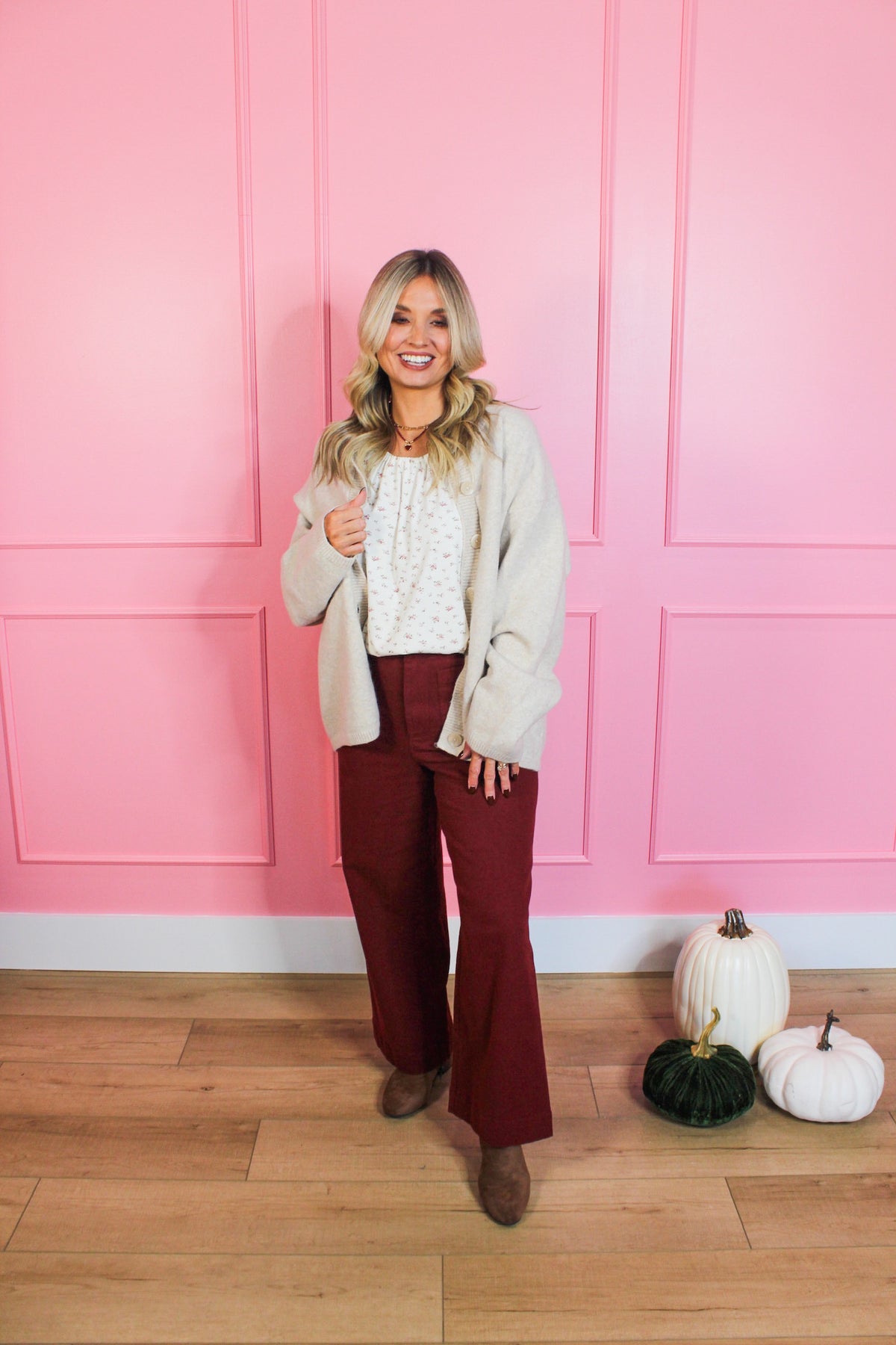 Oatmeal Cozy Crew Cardigan