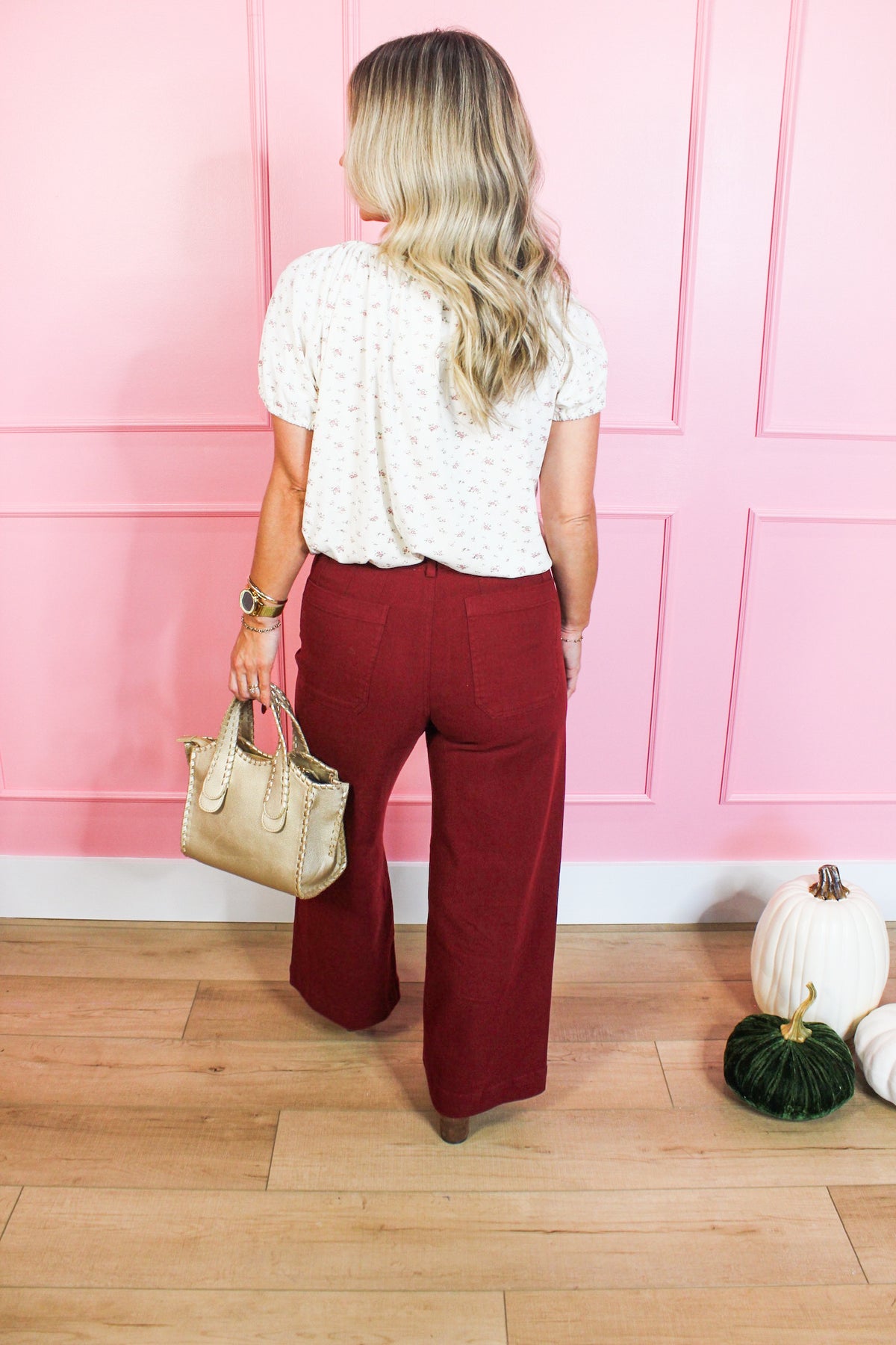 The Daily Darling Pant in Burgundy