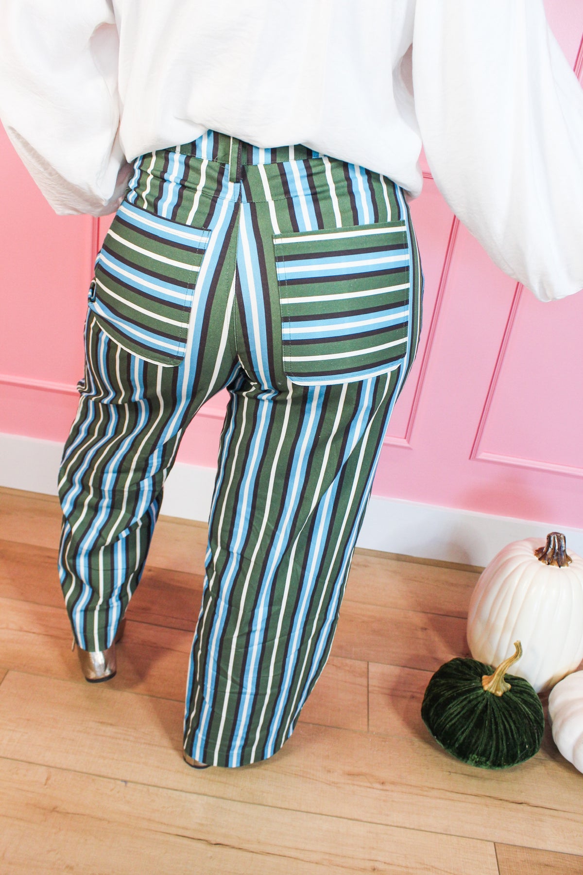 Evergreen & Sky Stripe Trousers