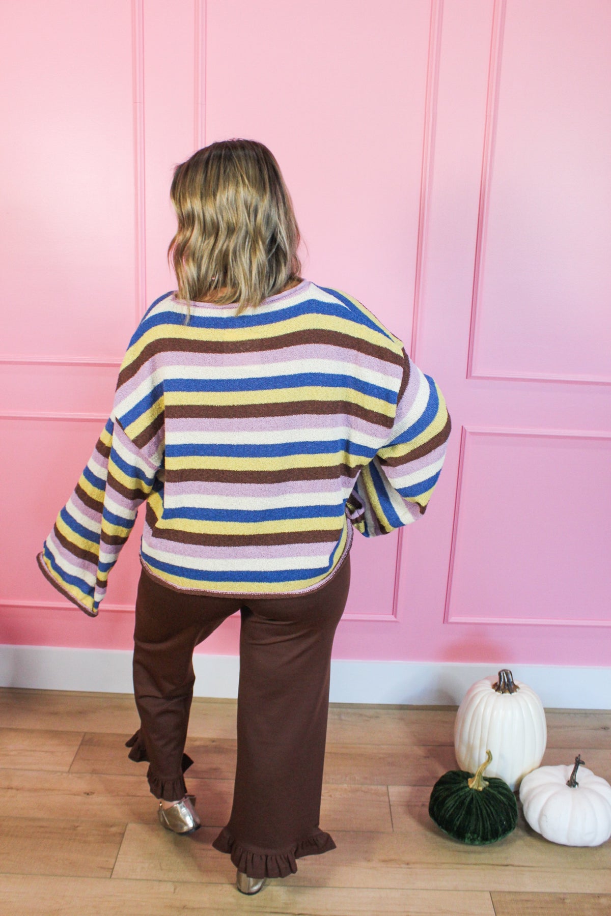 Dusty Plum Stripe Sweater