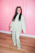 Ready for Anything Striped Three Piece Set in Green